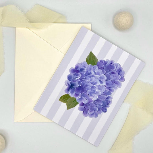Purple Hydrangea Greeting Card