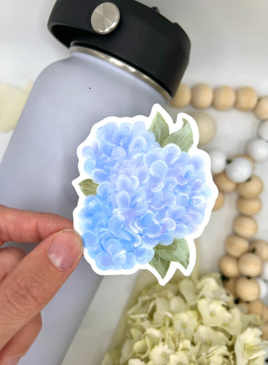 Blue Hydrangea bouquet Sticker, 2.41x3in