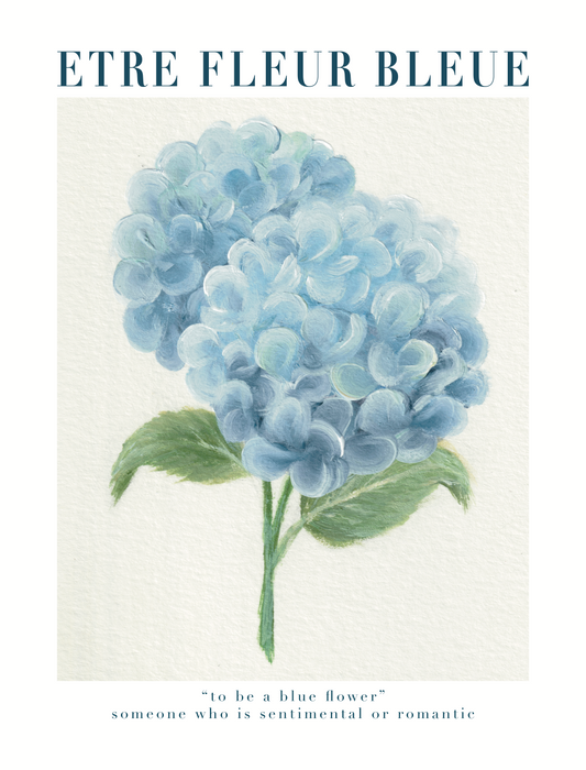 Etre Fleur Bleue Art Print