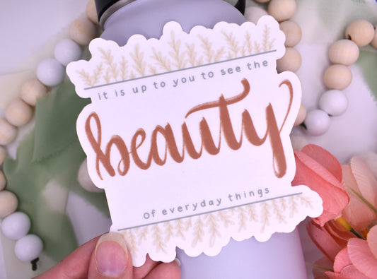 Beauty Inspirational Sticker, 3.79x4in