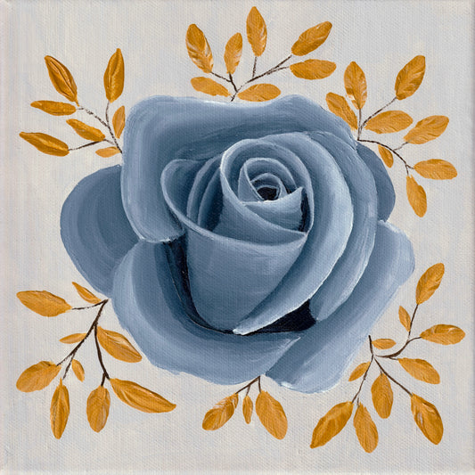 "Clarice" - 8x8in Original Rose Painting