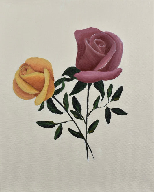 "Ophelia" - 8x10in Original Rose Painting