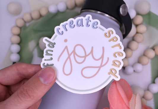 Find Create Spread Joy Sticker 3x2.83in