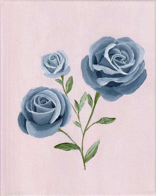 "Ingrid" - 8x10in Original Rose Painting