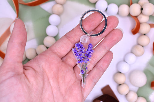 Lavender for Luck Keychain, 1x2in