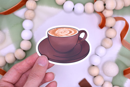 Coffee Cup Sticker, 3x2.18in